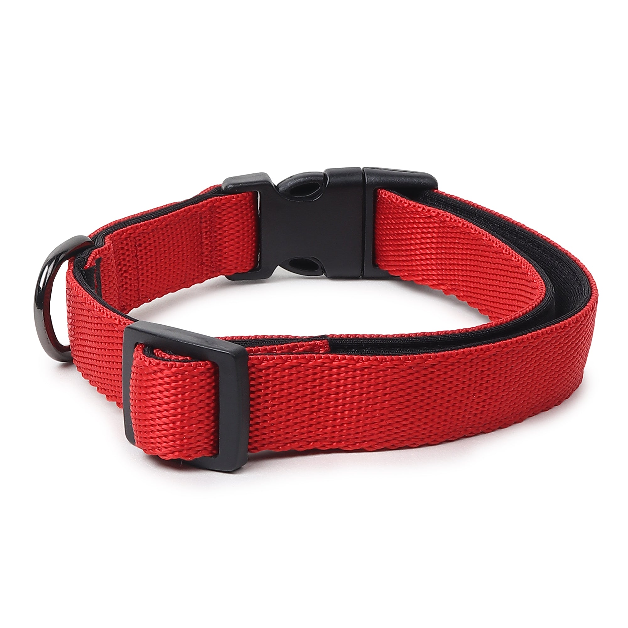 ZL Classic Padded Dog Collar  - Red