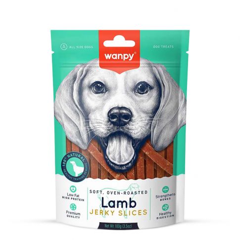 Wanpy Lamb Jerky Slices Dog Treat -100 gm