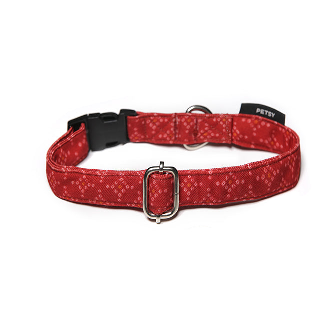 Petsy Bandhani Cat Collar - Red