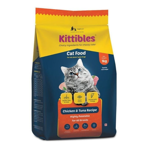 Kittibles Dry Cat Food for Adult Cat - Chicken and Tuna