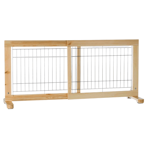 Trixie Adjustable & Freestanding Dog Barrier for Puppies - Pine Wood