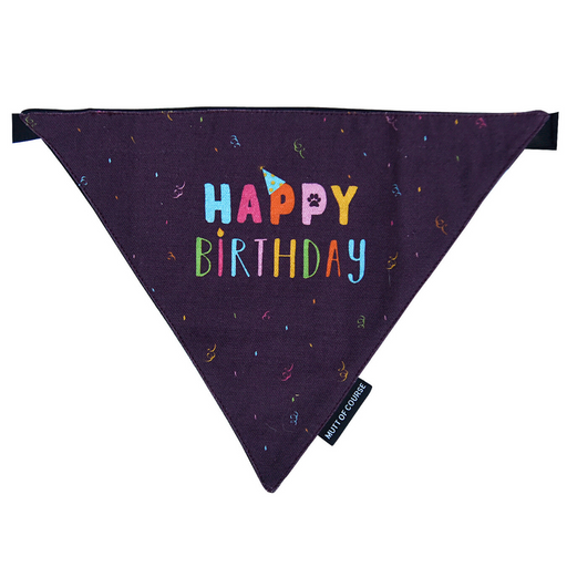 Mutt Of Course Dog Bandana - Happy Birthday (Purple)