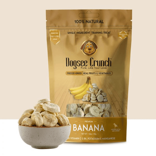 Dogsee Crunch Dog Treats - Banana (Vegetarian, Vegan & Gluten-free)