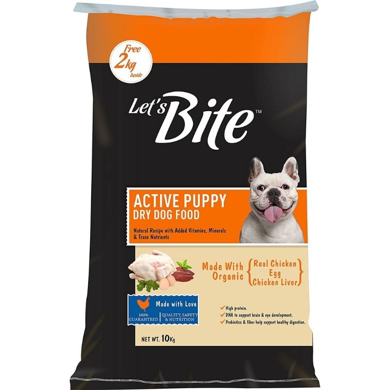 Buy Let s Bite Dry Food for Active Puppies 10kg 1kg Extra Free