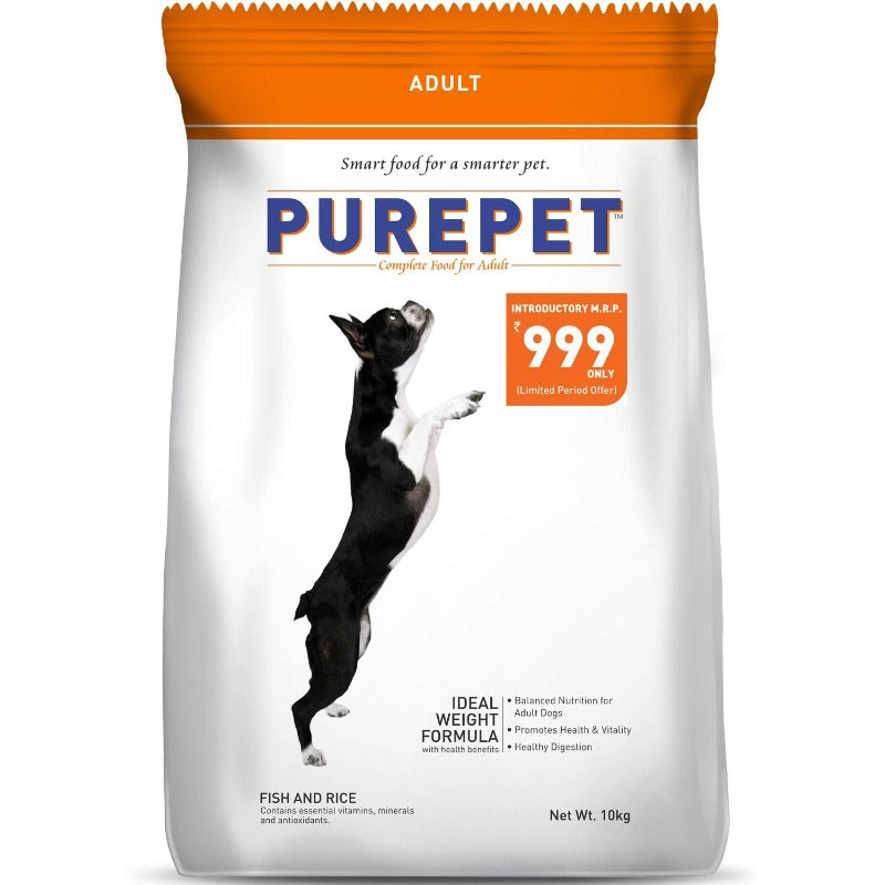 Buy Purepet Dry Dog Food Fish and Rice 10kg at Lowest Prices Petsy.online