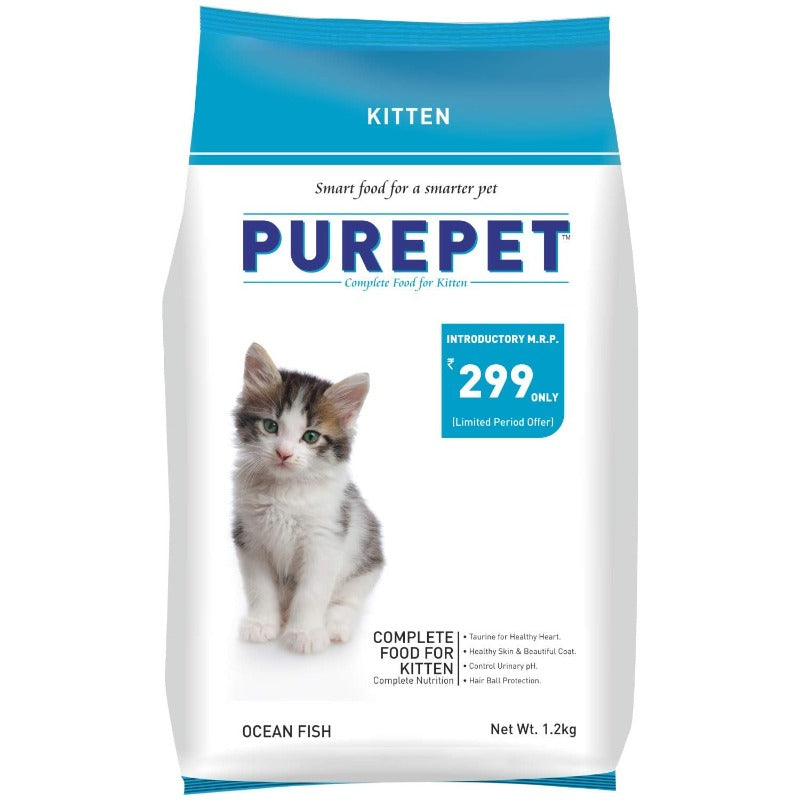 Buy Purepet Dry Food for Kittens Ocean Fish 1.2kg at Lowest Prices Petsy.online