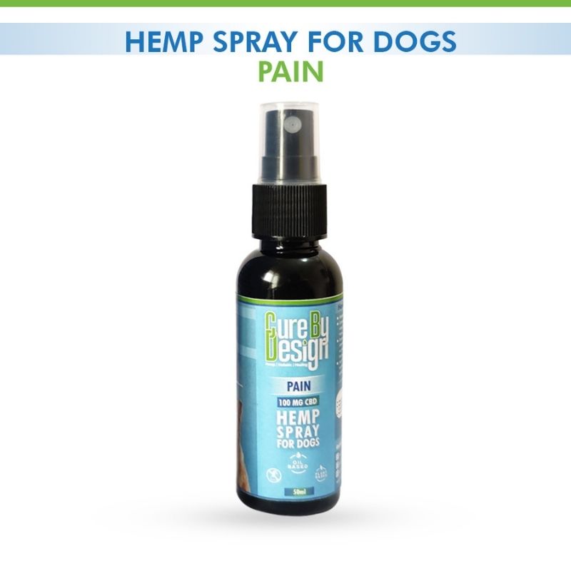 Cure By Design Hemp Spray for Pets   Pain Bottle of 50 ML