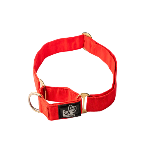 Furbuddies Martingale Collar For Dogs - Candy Apple Red Canvas