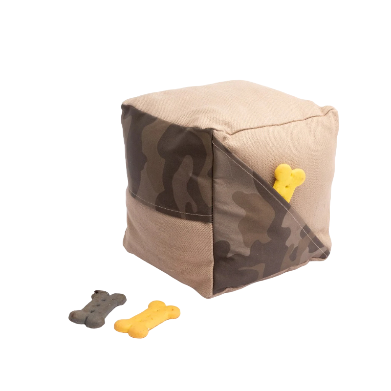 Furbuddies Dog Toys - Khaki Cube