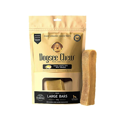 Dogsee Chew - Dental Chews for Large Dogs - Turmeric Large Bars