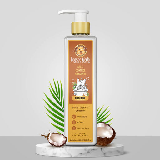 Dogsee Veda - Shed Control Dog Shampoo - Coconut Oil