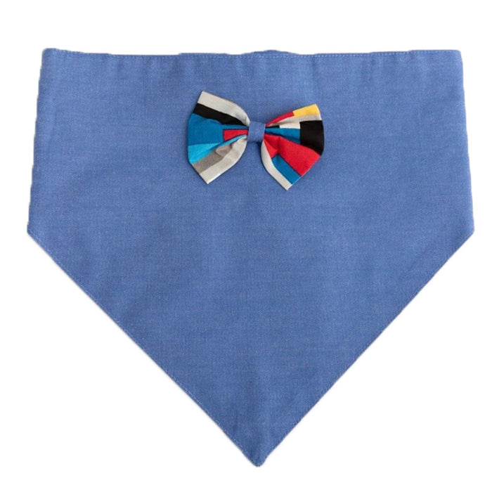 Furbuddies Bandana with Bowtie For Dogs - Blooming Blue