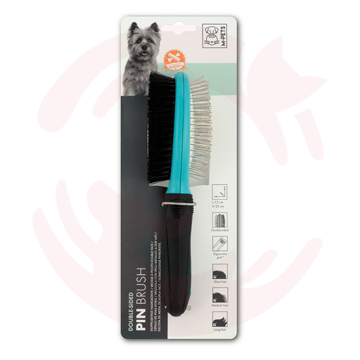 M-Pets Pet Brush - Double Sided Pin Brush