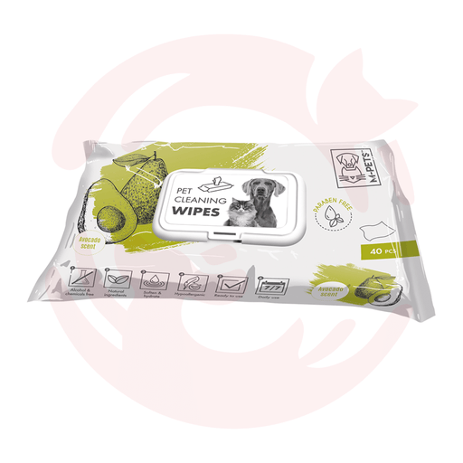 M-Pets Pet Cleaning Wipes - Avocado (40 Pcs)