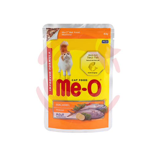 Me-O Wet Cat Food - Mackerel (80g x 12 Pouches)