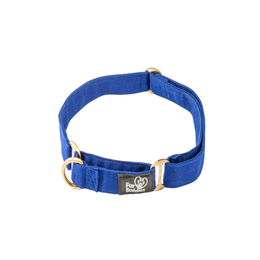 Furbuddies Martingale Collar For Dogs - Royal Azur Blue Canvas