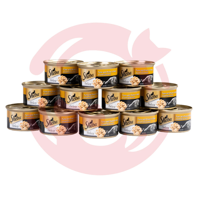 Buy Sheba Wet Cat Food Tuna Prawns in Gravy Can Pack of 6