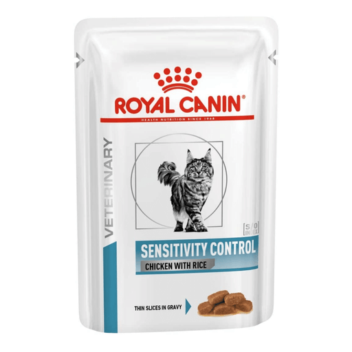 Royal Canin Vet Diet - Wet Cat Food - Sensitivity Control S/O Chicken (Pack of 12 pouches x 100g)