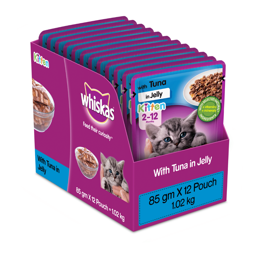 Buy Whiskas Wet Kitten Food Tuna 85g x 12pouches at Lowest