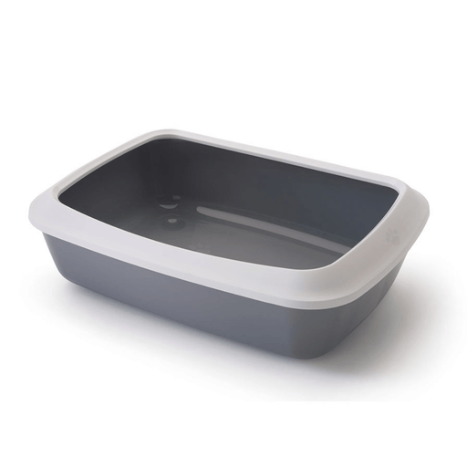 Savic Iriz Cat Litter Tray with Rim - Grey