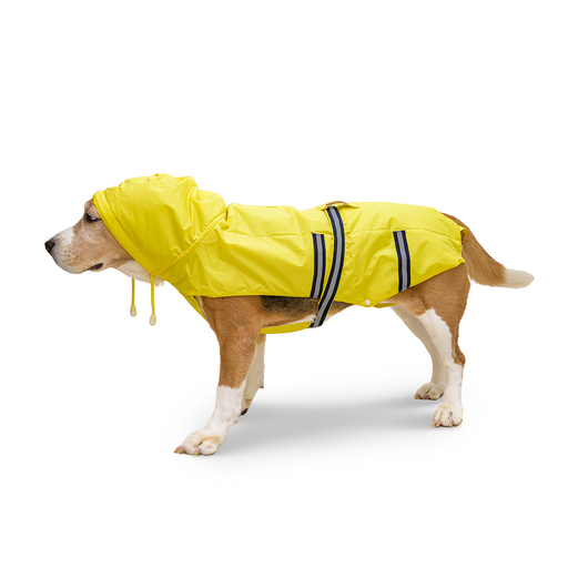 PetWale Raincoats For Dogs - Yellow with Reflective Strips