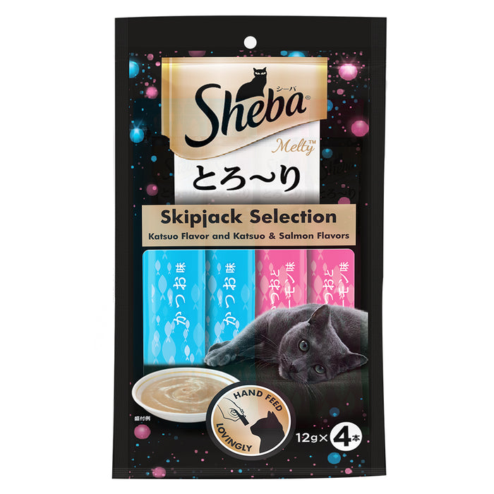 Sheba Melty Cat Treat - Skipjack Katuso & Salmon (Pack of 6)