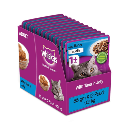 Whiskas Adult (+1 year) Wet Cat Food, Tuna in Jelly